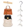 Purse Hanger for Closet, Rotating Purse Organizer for Closet White