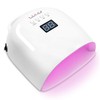 BIDUO UV LED Nail Lamp, 86W Rechargeable Cordless Nail Dryer,