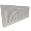 White Baseboard Return Grill with 7/8" Turn Back (16" x