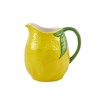 Bico Lemon Shape Cute Handpainted Stoneware Pitcher, Microwave & Dishwasher