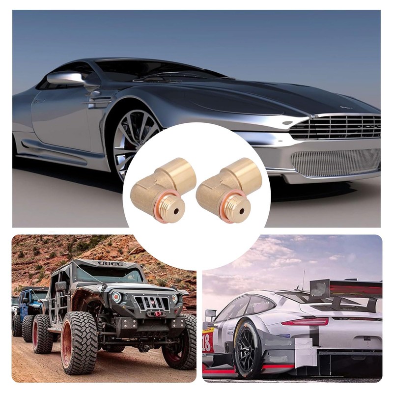 2PCS O2 Sensor Spacer, 90 Degree Angled Premium Brass Bung