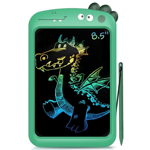 Fogray Kids Toys 8.5" LCD Writing Tablet for Boys and Girls Toddler Educational Boy Dinosaur Toys Age 2-7 Drawing Tablet for 2-7 Year Old Boys Gift (Green dinosaur)