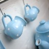 City to Cottage® - Keramik Milchkännchen | Hellblau und Weiß
