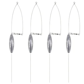 Dr.Fish 4 Pack Bottom Bouncer for Walleye Rigs, Trolling Weight Sinkers for Crawler Harness Walleye Spinner Rigs Wire Weights 3oz Unpainted