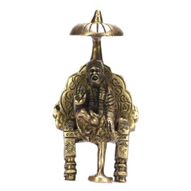 ASHIRWAD Brass Statue Shirdi Sai Baba Murti Idol for Puja Mandir Home Office Gifts Pooja (SaiBaba-03)