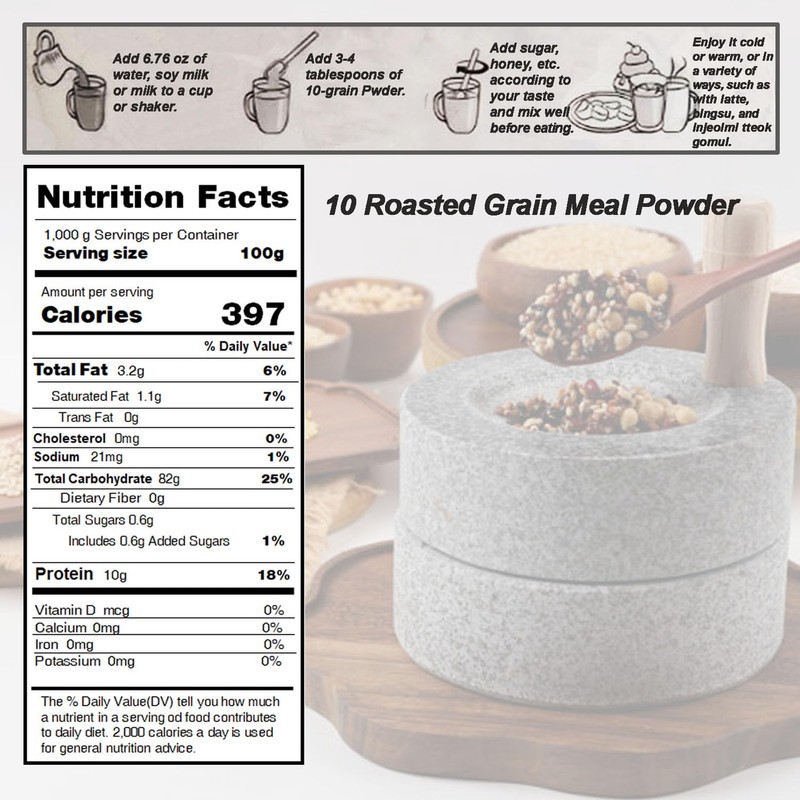 DEAD SKIN 10 Roasted Grain Meal Powder, Nutritious Smooth, Roasted