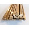 Brass Hexagonal Bar Rod Hex CZ121-5, 6, 8 &10mm Across