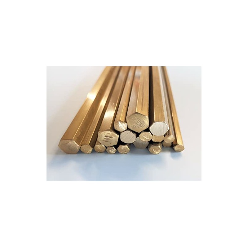 Brass Hexagonal Bar Rod Hex CZ121-5, 6, 8 &10mm Across