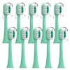 Cabezales De Repuesto Compatibles Con El Cepillo De Dientes Eléctrico Aquasonic Icon (Paquete De 10), Color Menta