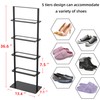 GAZITOP Metal Shoe Stand, 5 Tier Vertical Shoe Rack, Narrow
