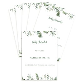 Manta Makes Baby shower games, Baby Shower Charades, baby games for boy or girl party pack, baby-shower games, baby shower game (20 x Baby Shower Charades)