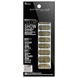 Maybelline Limited Edition Color Show Fashion Prints Mirror Effect Nail Stickers - 20 Aztec Gold