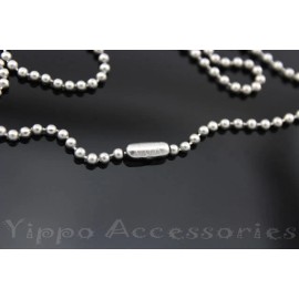 (2) 30 Inch Military Spec Stainless Steel Army Dog Tag 2.4mm Ball Chain Set of 2