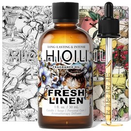 HIQILI Fresh Linen Fragrance Oil for Candle & Room Spray Making, Add to Dryer Balls, Freshie Scents for Essential Oils Diffuser - 1 Fl Oz