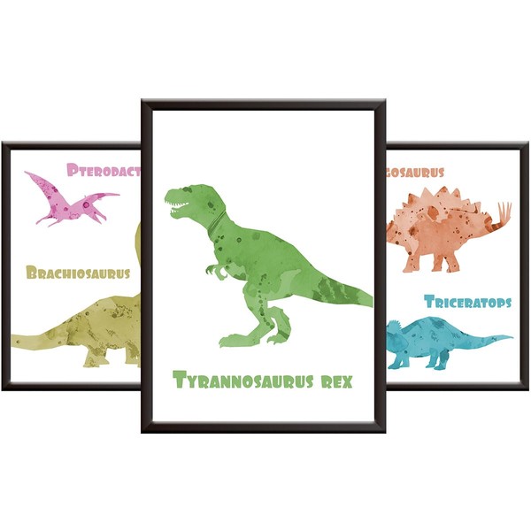 Hey Chimp Dinosaur Posters for Children - Educational Dinosaur Prints