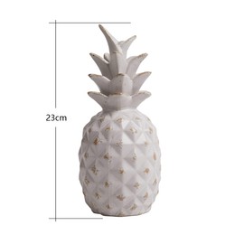 HAUCOZE Pineapple Statue Decor Modern Sculpture Home Gifts Table Centerpiece Crafts Ceramic Arts 23cm