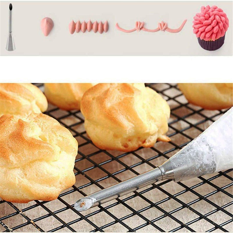 4 Piece Stainless Steel Shoe Cream Piping Tips Confectionery Supplies