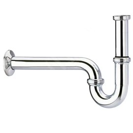 Schläfer 3939500 | Universal S-Shaped Sink Siphon for Brass Sink and Bidet 1 inch 1/4 Adjustable Drain Hose Diameter 32 mm, Odour-Inhibiting, Chrome Siphon Bathroom Sink
