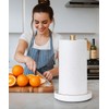 VROOMIUM Gold Paper Towel Holder Countertop, Ceramic Base Easy-to-Clean, 1.5