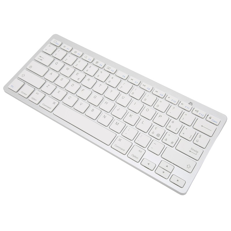 Wireless Keyboard Mini 78 Keys Ultra Thin Portable White Computer