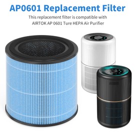 Horserdy AP0601 Replacement Filters Compatible AIRTOK Purifier, 4-in-1 HEPA Filters, AP0601-RF 4 Pack (with Extra 10-Pieces Aroma Pad)