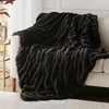 Hyde Lane Luxury Ruched Faux Fur Throw Blanket | Ultra