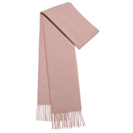 Bovari Cashmere Scarf, 100% Cashmere, Premium Quality, 180 x 31 cm, various colours (Edel Kuschelweich) - Nude/Pink, size: m