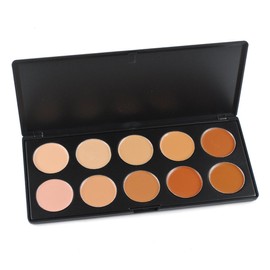 10 Colors Cream Contour Face Concealer Palette, FantasyDay Long Lasting Full Hydrating Coverage Conceals Corrects Foundation Camouflage Makeup Gift Set for Correcting Dark Circles Acne Blemish