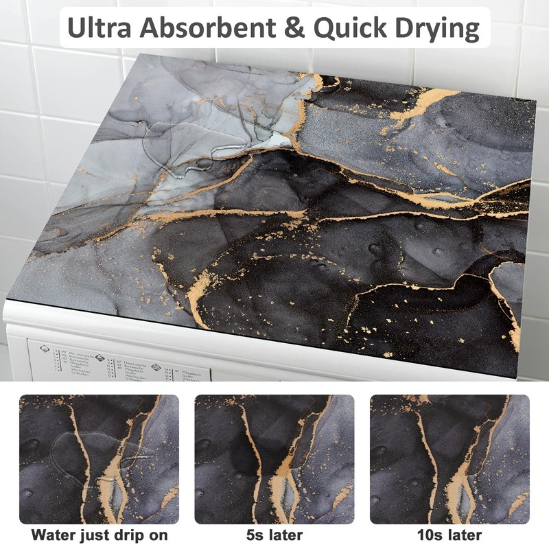 REESTBOO Washer and Dryer Top Protector Mat, Absorbent Anti-Slip Washer