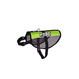 PTSD Service Dog mesh Vest Harness Cool Comfort Nylon for Dogs Small Medium Large Purchase Comes with 2 Reflective PTSD pathces. Please Measure Your Dog Before Ordering