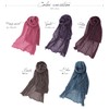 Hiorie Scarf, Made in Japan, 50% Wool, 50% Cotton, Non-irritating,