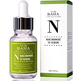 Cos De BAHA 10 Niacinamide Serum 1oz with Zinc 1  Hyaluronic Acid  Allantoin for Facial - Dark Spot Corrector for Face  Pore Reducer Fade Cream       