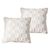 Leseogye 2 Pack Spring Summer Cushion Covers 18x18in, White Flower