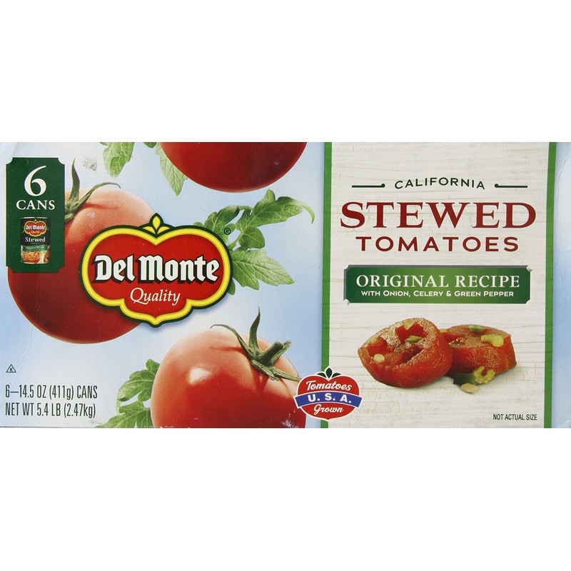 Del Monte Original Recipe Stewed Tomatoes, 14.5 Oz, 6 Count