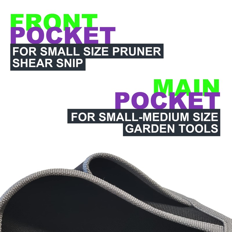 Sheath for Pruning Shears Pruner Holster Double Pockets Gloves Garden