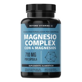 Beyond Vitamins | Magnesio Complex |citrato De Magnesio Polvo, Glicinato De Magnesio, Gluconato De Magnesio Y Óxido De Magnesio | Vitaminas Mujer / Ho
