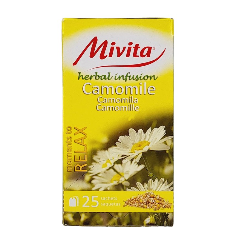 Mivita Camomile Infusion, pack of 4, total of 100 tea