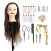 Blonde Gray Gradient Wig Hair Mannequin Head Hairdressing Styling Training