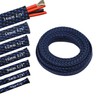30ft PET Expandable Sleeving Wire Cable Sleeve (1/3", Blue&Black)