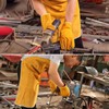 HKSICHENGKEJI Leather Welding Apron Heat Flame Resistant Protective Work Bib