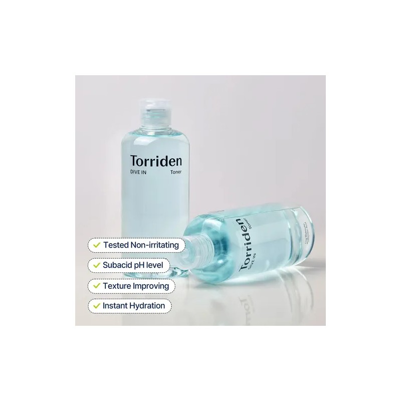 Torriden Dive In Tónico Facial Hidratante Ácido Hialurónico 300ml