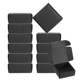PATIKIL 3"x3"x1.5" Paper Soap Box, 20 Pack Homemade Soap Boxes Square Presents Packaging Boxes for Birthday Christmas DIY Craft, Black