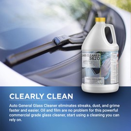 AutoGeneral Car Glass Cleaner 5620 -Streak-Free Window Windshield Power Cleaning Ammonia Free Automobile Glass Polisher Car Windows & Mirror Cleaner - 1 Gallon