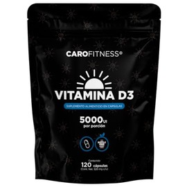 Vitamina D3 5000 UI | 120 Cápsulas vegetales | Colecalciferol | Sin Azúcar Sin Rellenos | Salud Ósea Muscular Inmunitaria