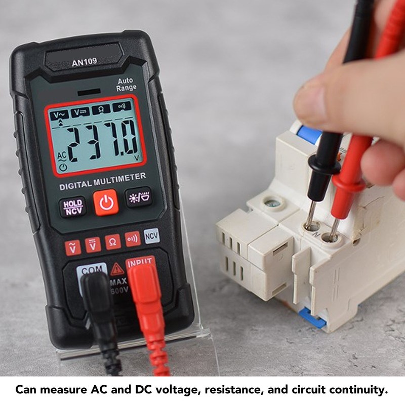 Digital Multimeter 4000 Counts Auto Ranging Voltage Tester NCV Resistance