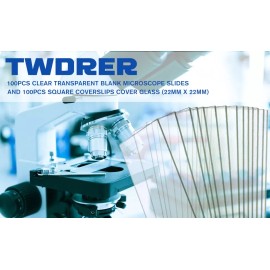 Generic 100pzs De Portaobjetos Y 100 Cubreobjetos Para Microscopía