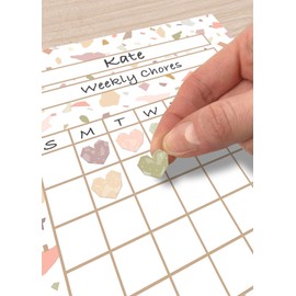 Teacher Created Resources Terrazzo Tones Hearts Mini Stickers (TCR7229)