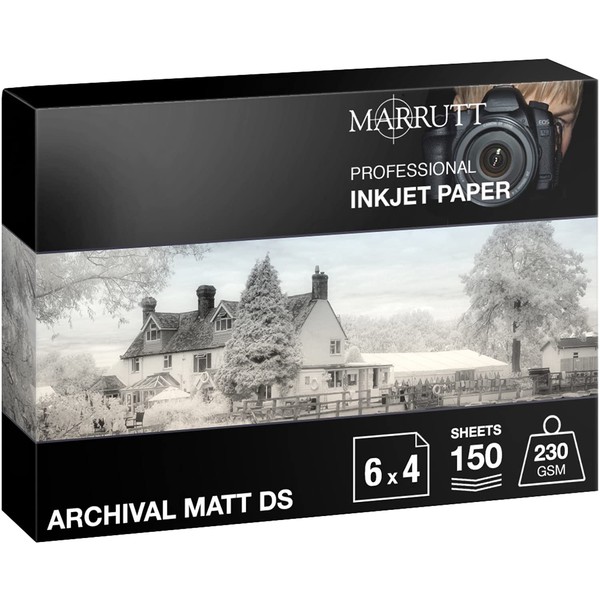 Marrutt 230gsm Archival Matt Double Sided Inkjet Photo Paper: 6"
