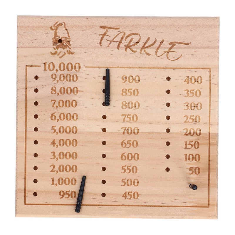 Farkle Dice Tray Improve Math Skills Wooden Classic Dice Game