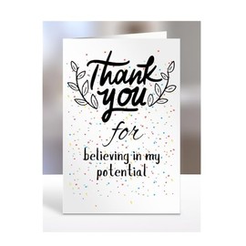 Thank you Card, For believing in my potential, Birthday Gifts for Men, Women, Colleagues, Boss, Dad, Mum, Best Friend, Presents for Christmas, A5-173_24